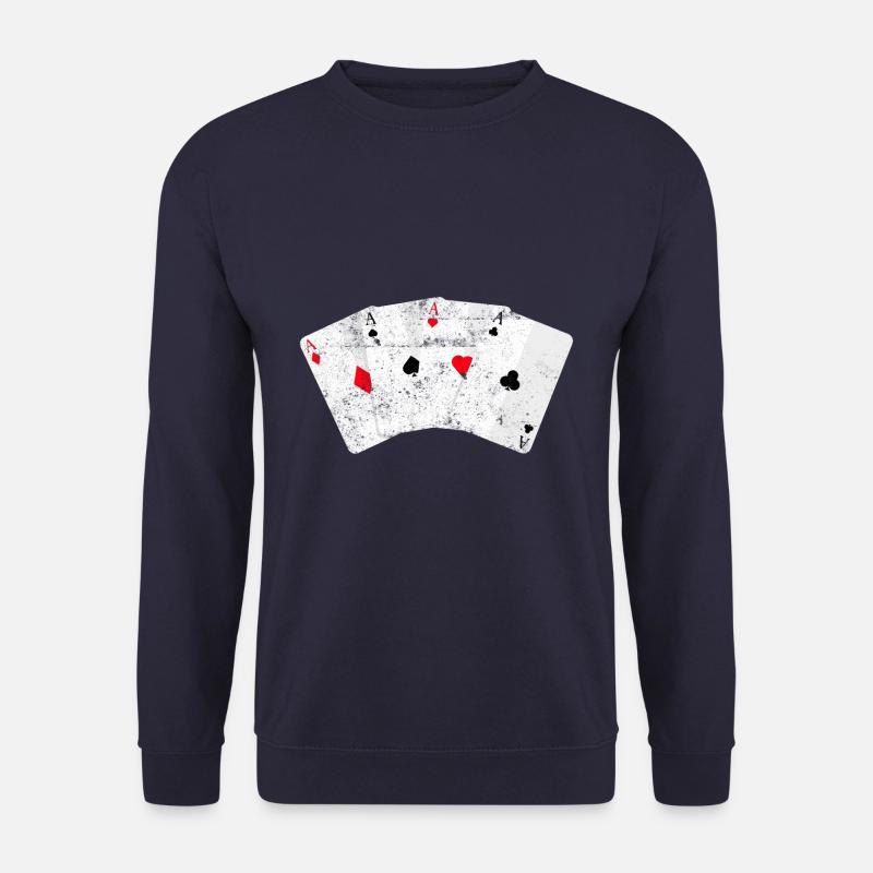 Poker Karten Pokern - Unisex Pullover - Navy