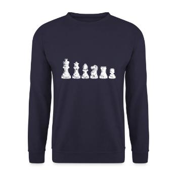 Chess Chess figures - Unisex Sweatshirt - navy - Front - Alina (178cm) & Michal (187cm)