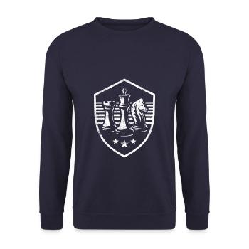 Echecs 17 - Sweat-shirt Unisexe - marine - Devant - Alina (178cm) & Michal (187cm)