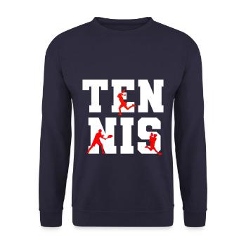 tennis - Sweat-shirt Unisexe - marine - Devant - Alina (178cm) & Michal (187cm)