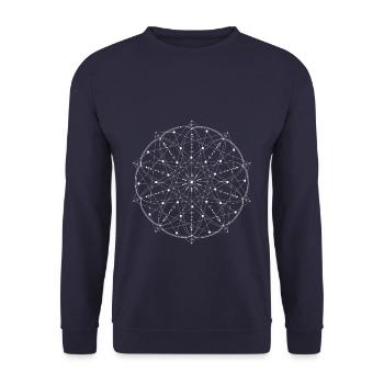 Heiliges Symbol - Unisex Pullover - Navy - Vorne - Alina (178cm) & Michal (187cm)