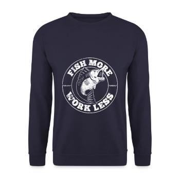 Pêcher poisson dire poisson - Sweat-shirt Unisexe - marine - Devant - Alina (178cm) & Michal (187cm)