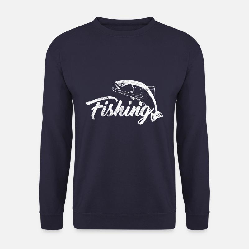 Fischen Angeln Fisch - Unisex Pullover - Navy