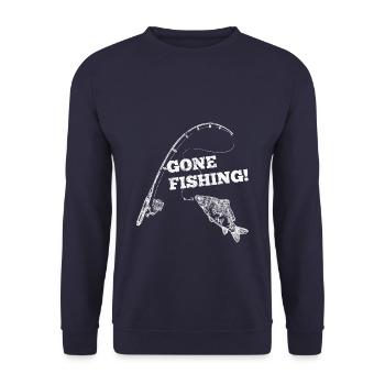 Pêcher poisson dire poisson - Sweat-shirt Unisexe - marine - Devant - Alina (178cm) & Michal (187cm)