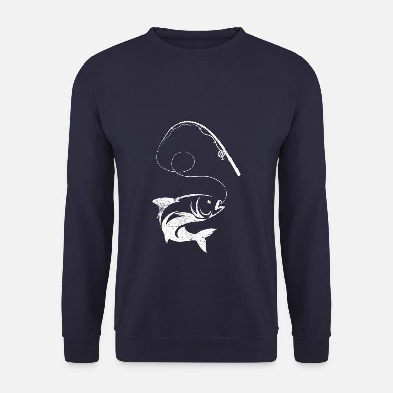 Fischen Angeln Fisch Symbol - Unisex Pullover - Navy