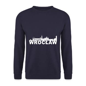 Wroclaw Wroclaw Poland Poland Skyline Gift - Unisex Sweatshirt - navy - Front - Alina (178cm) & Michal (187cm)