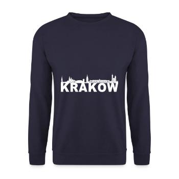 Cracovie Cracovie Pologne Pologne Skyline Cadeau - Sweat-shirt Unisexe - marine - Devant - Alina (178cm) & Michal (187cm)