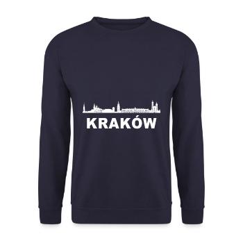 Cracovie Cracovie Pologne Pologne Skyline Cadeau - Sweat-shirt Unisexe - marine - Devant - Alina (178cm) & Michal (187cm)