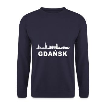 Danzig Gdańsk Gdansk Polen Poland Skyline Geschenk - Unisex Pullover - Navy - Vorne - Alina (178cm) & Michal (187cm)