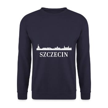 Szczecin Szczecin Pologne Pologne Skyline Cadeau - Sweat-shirt Unisexe - marine - Devant - Alina (178cm) & Michal (187cm)