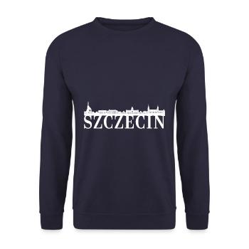 Szczecin Szczecin Pologne Pologne Skyline Cadeau - Sweat-shirt Unisexe - marine - Devant - Alina (178cm) & Michal (187cm)