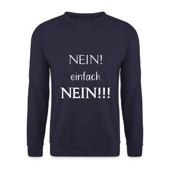 Nein einfach Nein!!! - Unisex Pullover - Navy - Vorne - Alina (178cm) & Michal (187cm)