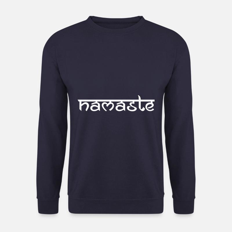 Namaste - weiß - Unisex Pullover - Navy