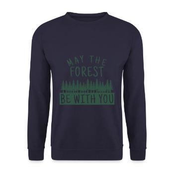 Que la forêt soit avec toi - Sweat-shirt Unisexe - marine - Devant - Alina (178cm) & Michal (187cm)