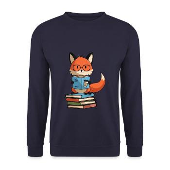 Schlaufuchs plus malin - Sweat-shirt Unisexe - marine - Devant - Alina (178cm) & Michal (187cm)