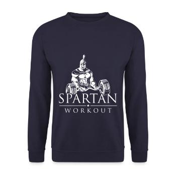 spartan workout sparta - Sweat-shirt Unisexe - marine - Devant - Alina (178cm) & Michal (187cm)
