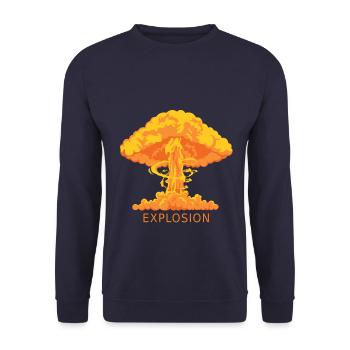explosion - Unisex Pullover - Navy - Vorne - Alina (178cm) & Michal (187cm)