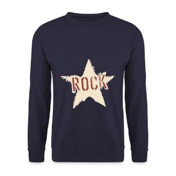 Star of rock - Unisex Sweatshirt - navy - Front - Alina (178cm) & Michal (187cm)