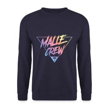 Malle crew coloré - Sweat-shirt Unisexe - marine - Devant - Alina (178cm) & Michal (187cm)
