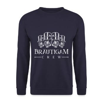 Groom crew skull - Unisex Sweatshirt - navy - Front - Alina (178cm) & Michal (187cm)