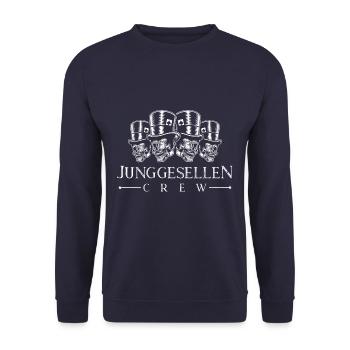 junggesellen crew skelett - Unisex Pullover - Navy - Vorne - Alina (178cm) & Michal (187cm)