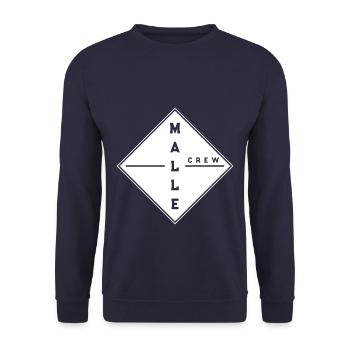 malle crew - Unisex Pullover - Navy - Vorne - Alina (178cm) & Michal (187cm)