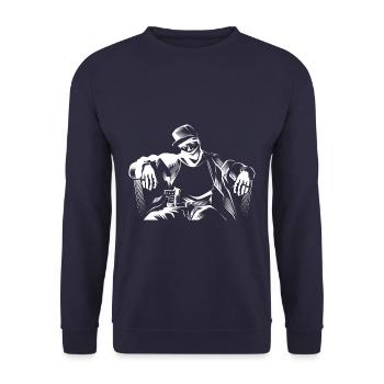 gangster - Unisex Pullover - Navy - Vorne - Alina (178cm) & Michal (187cm)