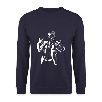 célibataire cool - Sweat-shirt Unisexe - marine - Devant - Alina (178cm) & Michal (187cm)