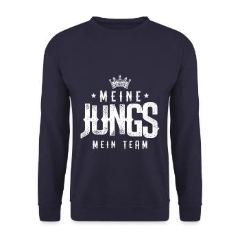 team jungs - Unisex Pullover - Navy - Vorne - Alina (178cm) & Michal (187cm)