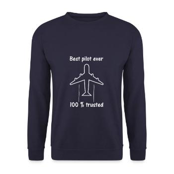 Pilot - Unisex Pullover - Navy - Vorne - Alina (178cm) & Michal (187cm)