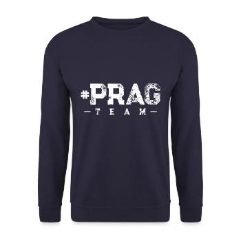 prag team - Unisex Pullover - Navy - Vorne - Alina (178cm) & Michal (187cm)