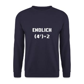 Geschenk zum 18. Geburtstag für Studenten | Mathe - Unisex Pullover - Navy - Vorne - Alina (178cm) & Michal (187cm)