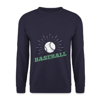 Logo de sport de baseball - Sweat-shirt Unisexe - marine - Devant - Alina (178cm) & Michal (187cm)