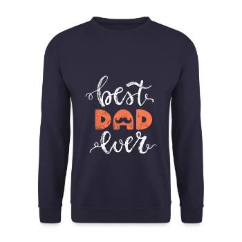 Best dad - Unisex Sweatshirt - navy - Front - Alina (178cm) & Michal (187cm)