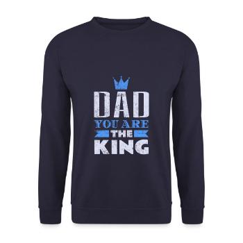 Papa roi papa - Sweat-shirt Unisexe - marine - Devant - Alina (178cm) & Michal (187cm)