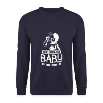 baby cool - Unisex Sweatshirt - navy - Front - Alina (178cm) & Michal (187cm)