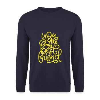 Best friends forever - Unisex Sweatshirt - navy - Front - Alina (178cm) & Michal (187cm)