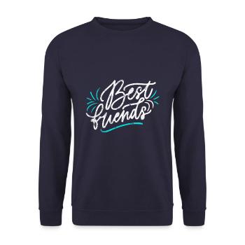 Beste Freunde - Unisex Pullover - Navy - Vorne - Alina (178cm) & Michal (187cm)