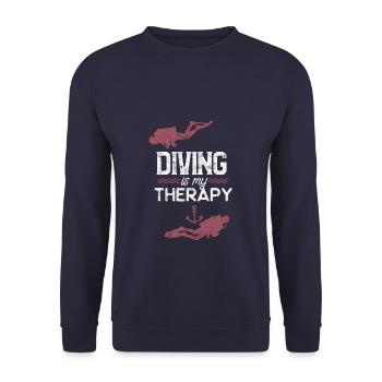 Dive Tauchen - Unisex Pullover - Navy - Vorne - Alina (178cm) & Michal (187cm)