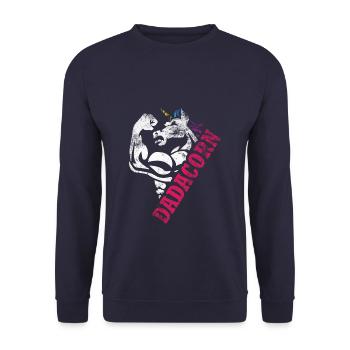 Dadacorn - Unisex Pullover - Navy - Vorne - Alina (178cm) & Michal (187cm)