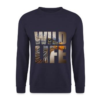 Wildlife Wilderness Bird of Prey Milan Picture Nature - Unisex Sweatshirt - navy - Front - Alina (178cm) & Michal (187cm)