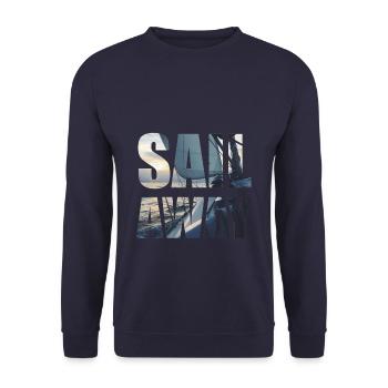 Sail Away - Unisex Pullover - Navy - Vorne - Alina (178cm) & Michal (187cm)