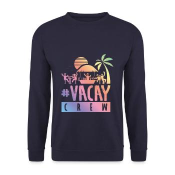 vacay holiday crew colorful - Unisex Sweatshirt - navy - Front - Alina (178cm) & Michal (187cm)