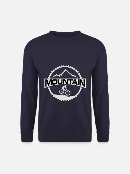 MTB Mountainbike Logo Biken Fahrrad T-Shirt - Unisex Pullover - Navy