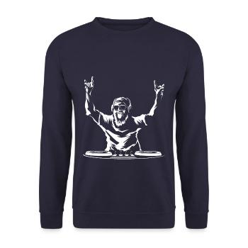 dj party - Sweat-shirt Unisexe - marine - Devant - Alina (178cm) & Michal (187cm)