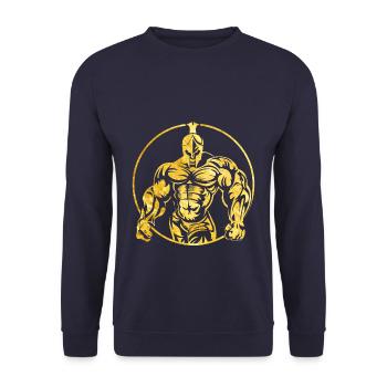 logo or spartiate - Sweat-shirt Unisexe - marine - Devant - Alina (178cm) & Michal (187cm)