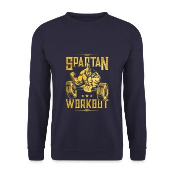 spartan workout gold - Unisex Sweatshirt - navy - Front - Alina (178cm) & Michal (187cm)