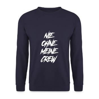 never without my crew - Unisex Sweatshirt - navy - Front - Alina (178cm) & Michal (187cm)