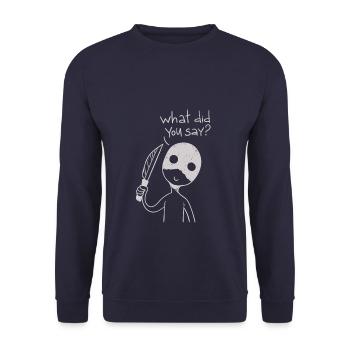Psychopathe - Sweat-shirt Unisexe - marine - Devant - Alina (178cm) & Michal (187cm)