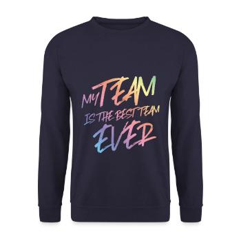équipe la plus colorée - Sweat-shirt Unisexe - marine - Devant - Alina (178cm) & Michal (187cm)